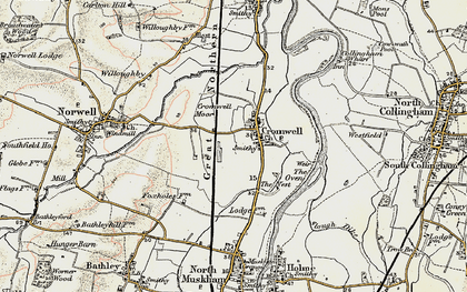 Old map of Cromwell in 1902-1903