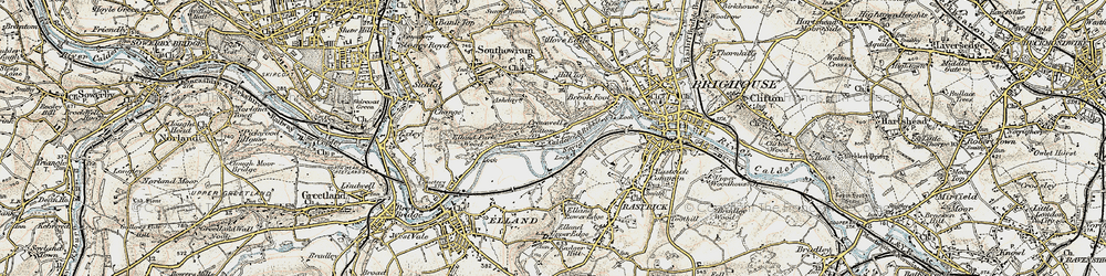 Old map of Cromwell Bottom in 1903