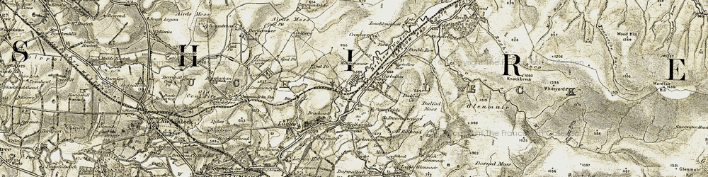 Old map of Airds Moss in 1904-1905