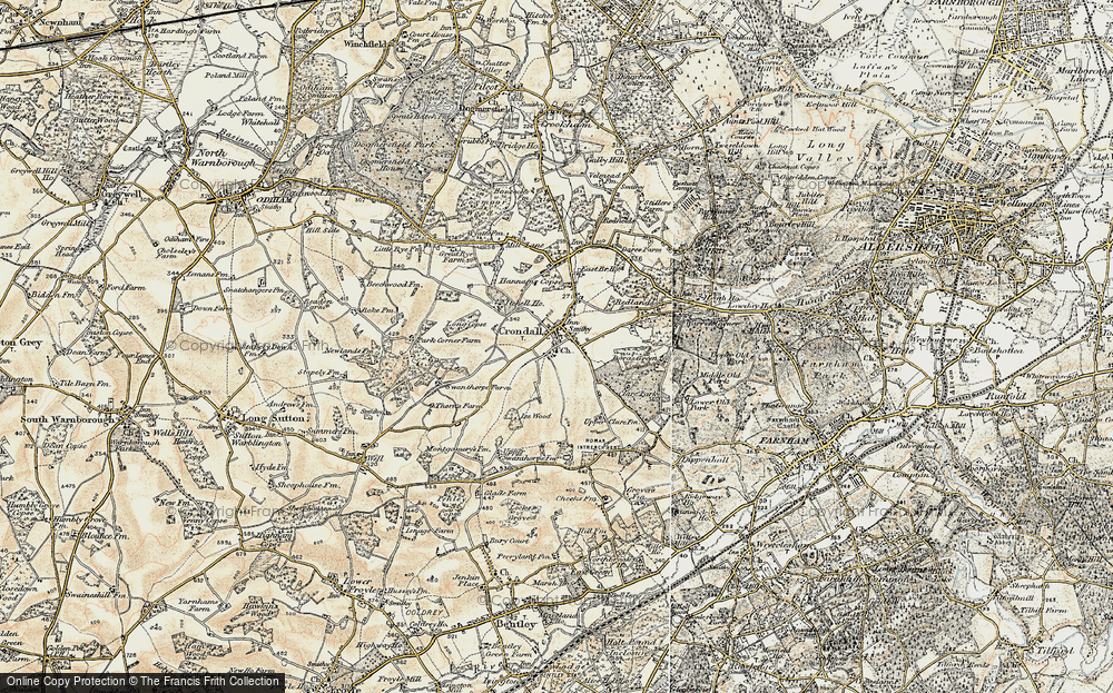 Old Map of Crondall, 1898-1909 in 1898-1909