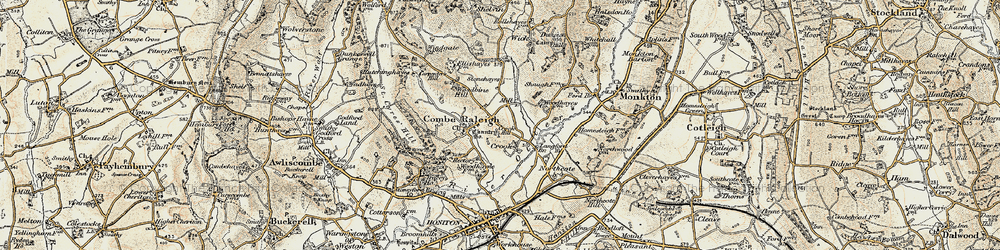 Old map of Crook in 1898-1900