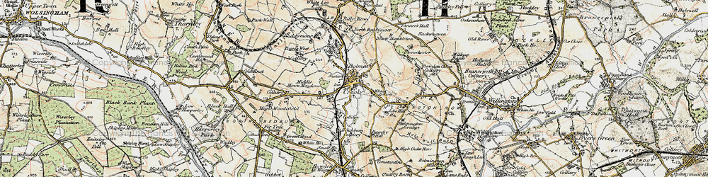 Old map of Crook in 1901-1904