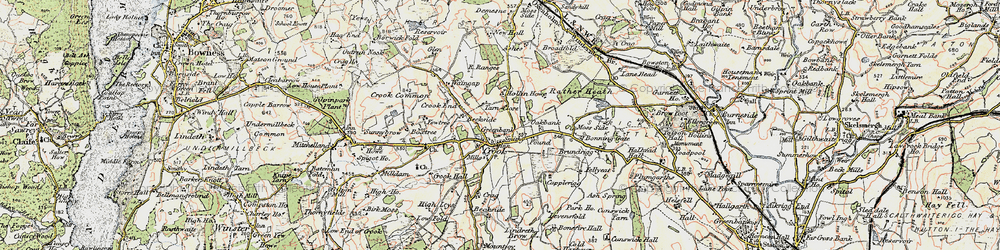 Old map of Crook in 1903-1904