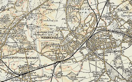 Old map of Crooked Billet in 1897-1909