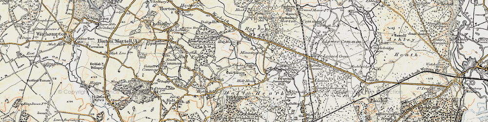Old map of Bull Barrow in 1897-1909