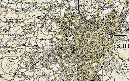 Old map of Crookesmoor in 1903