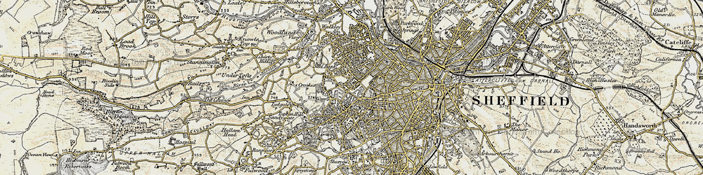 Old map of Crookesmoor in 1903