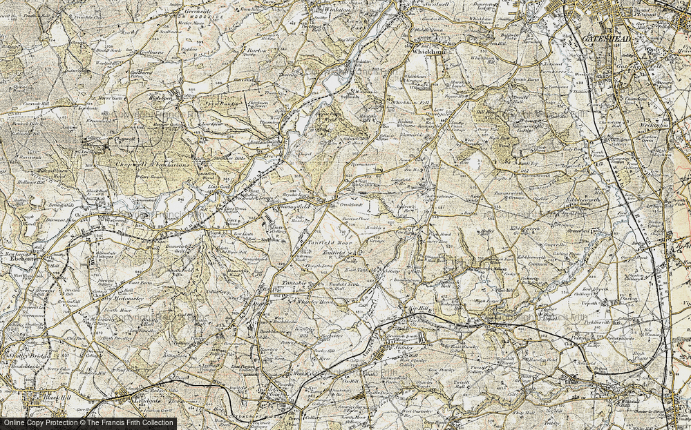 Old Map of Historic Map covering Bobgins Burn in 1901-1904