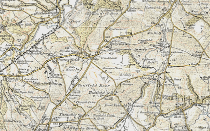 Old map of Crookgate Bank in 1901-1904