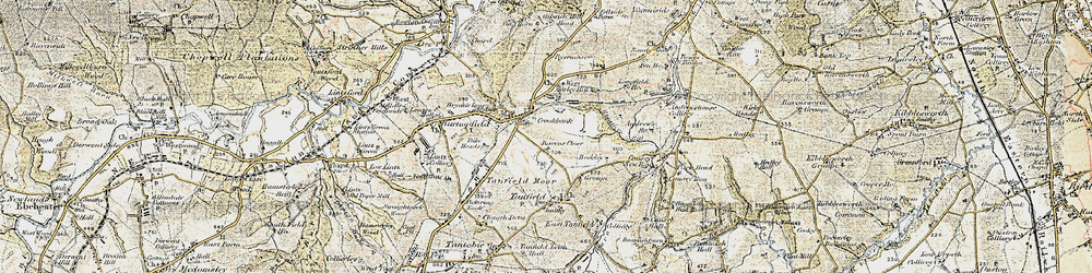 Old map of Bobgins Burn in 1901-1904