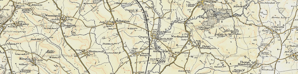Old map of Cropredy in 1898-1901