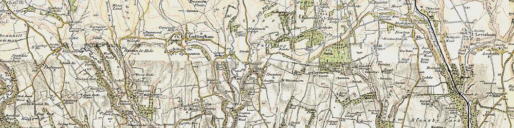 Old map of Cropton in 1903-1904