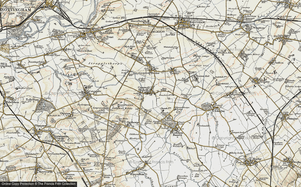 Old Map of Cropwell Bishop, 1902-1903 in 1902-1903