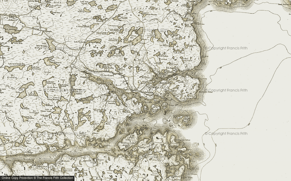 Old Map of Crosbost, 1909-1911 in 1909-1911