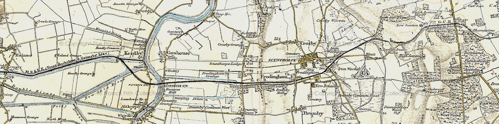 Old map of Crosby in 1903