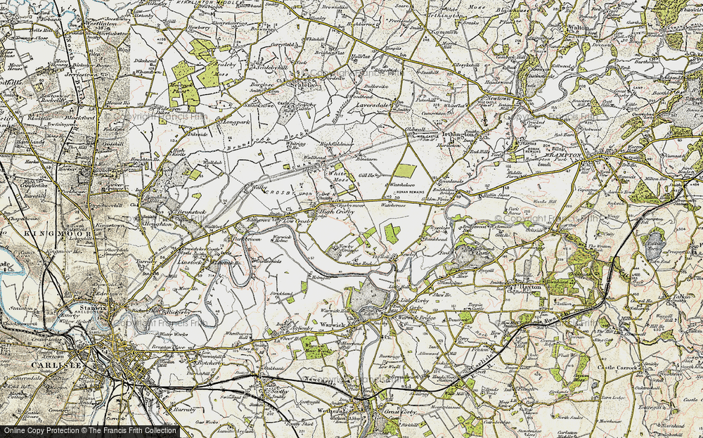 Old Map of Crosby-on-Eden, 1901-1904 in 1901-1904