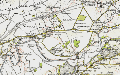 Old map of Crosby-on-Eden in 1901-1904