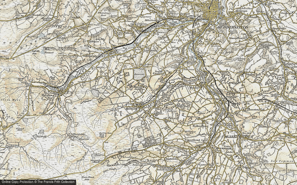 Old Map of Crosland Edge, 1903 in 1903