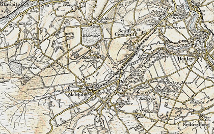 Old map of Crosland Edge in 1903