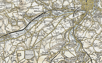 Old map of Crosland Hill in 1903