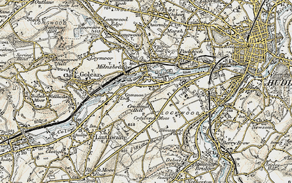Old map of Crosland Moor in 1903