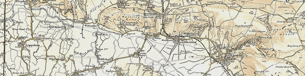 Old map of Cross in 1899-1900