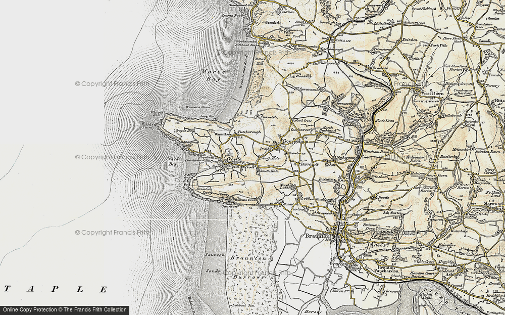 Old Map of Cross, 1900 in 1900