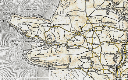 Old map of Cross in 1900