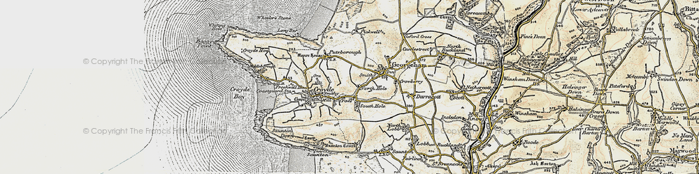 Old map of Cross in 1900