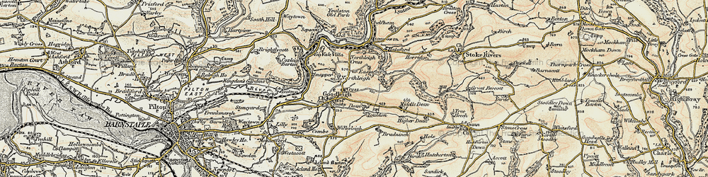 Old map of Youlden Ho in 1900