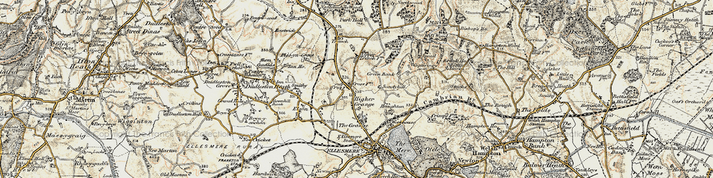 Old map of Cross in 1902