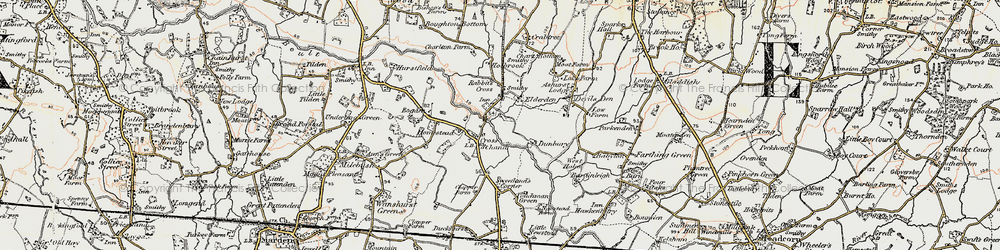 Old map of Cross-at-Hand in 1897-1898