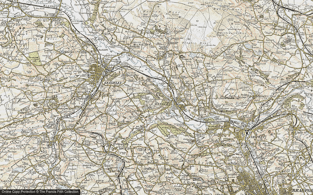 Old Map of Historic Map covering Marley in 1903-1904