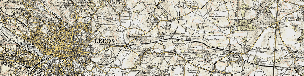 Old map of Cross Gates in 1903-1904