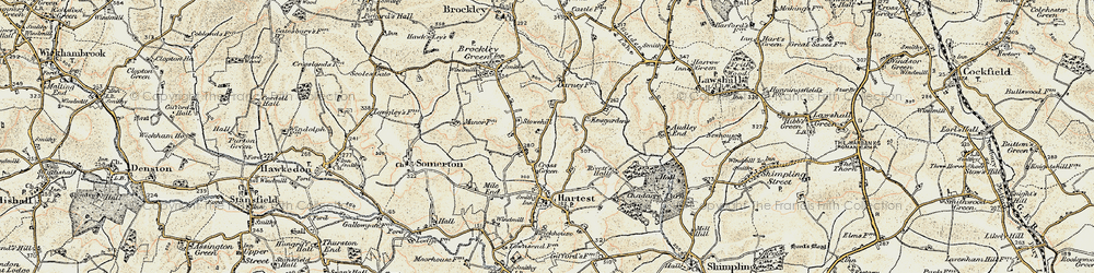 Old map of Cross Green in 1899-1901