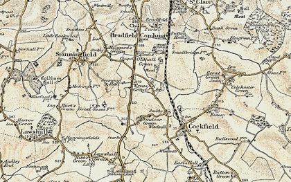 Old map of Cross Green in 1899-1901