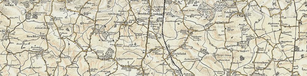 Old map of Cross Green in 1899-1901