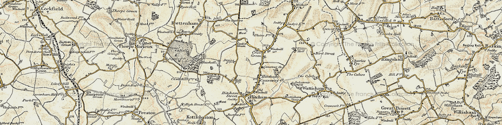 Old map of Cross Green in 1899-1901
