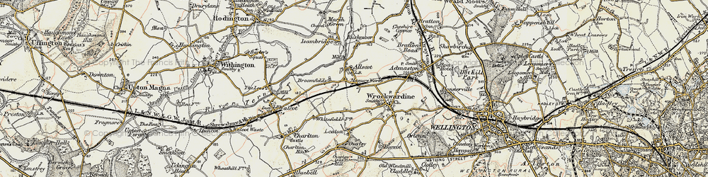 Old map of Cross Green in 1902