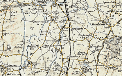 Old map of Cross Green in 1902