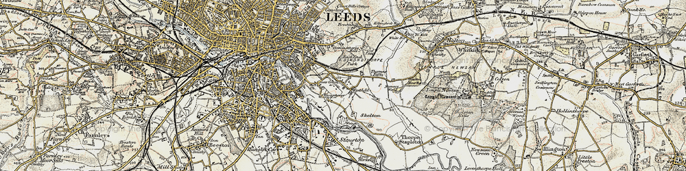 Old map of Cross Green in 1903