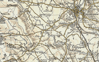 Old map of Cross Houses in 1902
