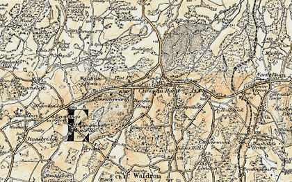 Old map of Cross in Hand in 1898