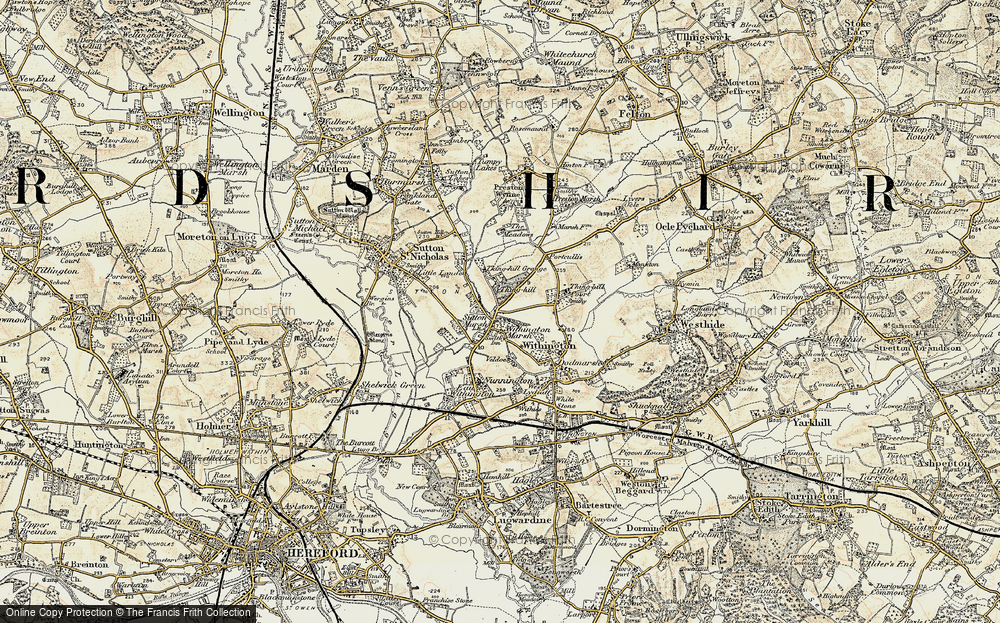 Old Map of Cross Keys, 1899-1901 in 1899-1901
