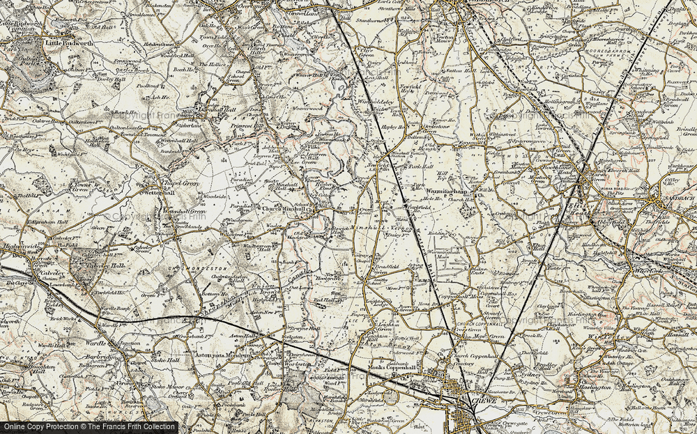 Old Map of Cross Lane, 1902-1903 in 1902-1903