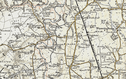 Old map of Cross Lane in 1902-1903