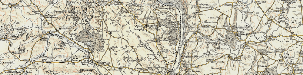 Old map of Cross Lane Head in 1902