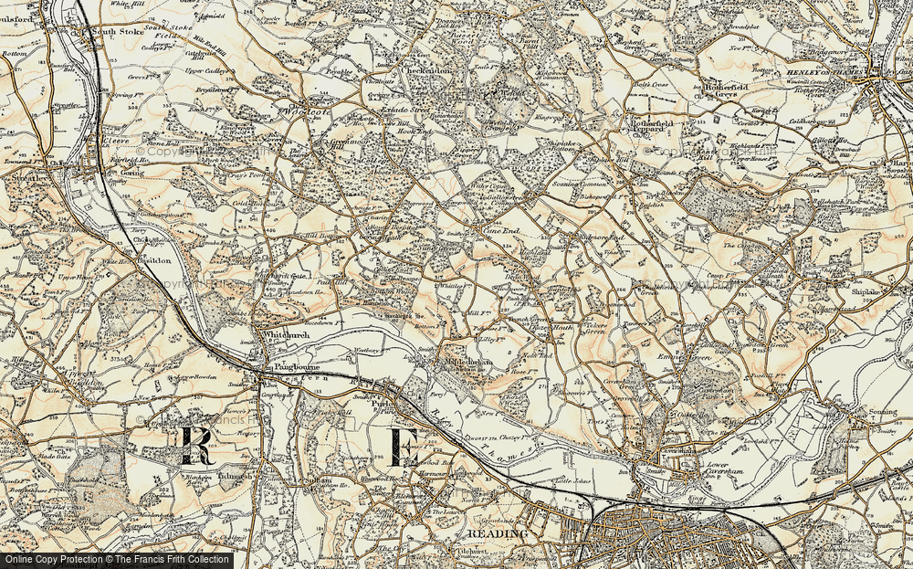 Old Map of Historic Map covering Bottom Wood in 1897-1900
