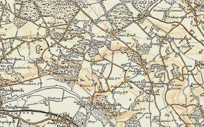 Old map of Cross Lanes in 1897-1900