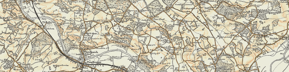 Old map of Cross Lanes in 1897-1900